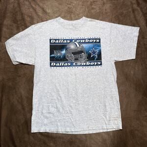 Vintage 90s Dallas Cowboys NFL T-Shirt Gray Logo 7 Shirt Sleeve Mens XL Football